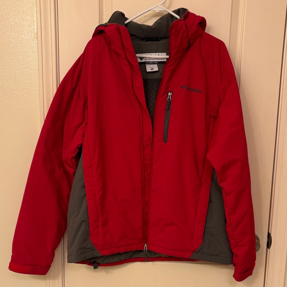 Columbia Vibrant Red and Charcoal Jacket
